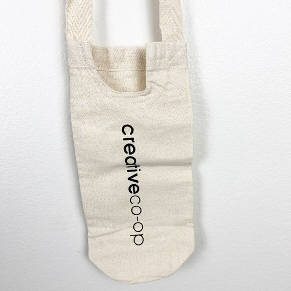 CREATIVE CO-OP | Canvas Water Bottle Phone Wallet Crossbody Holder Carryall Bag - Picture 8 of 10